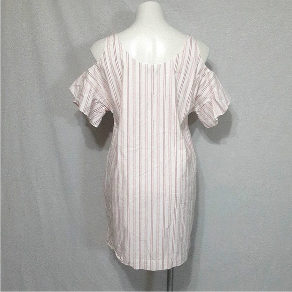 Madewell Rose Stripe Cold-Shoulder Dress Small *EUC* - Picture 6 of 8